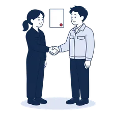 紹介予定派遣のイラスト