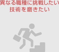 異なる職種に挑戦したい技術を磨きたい